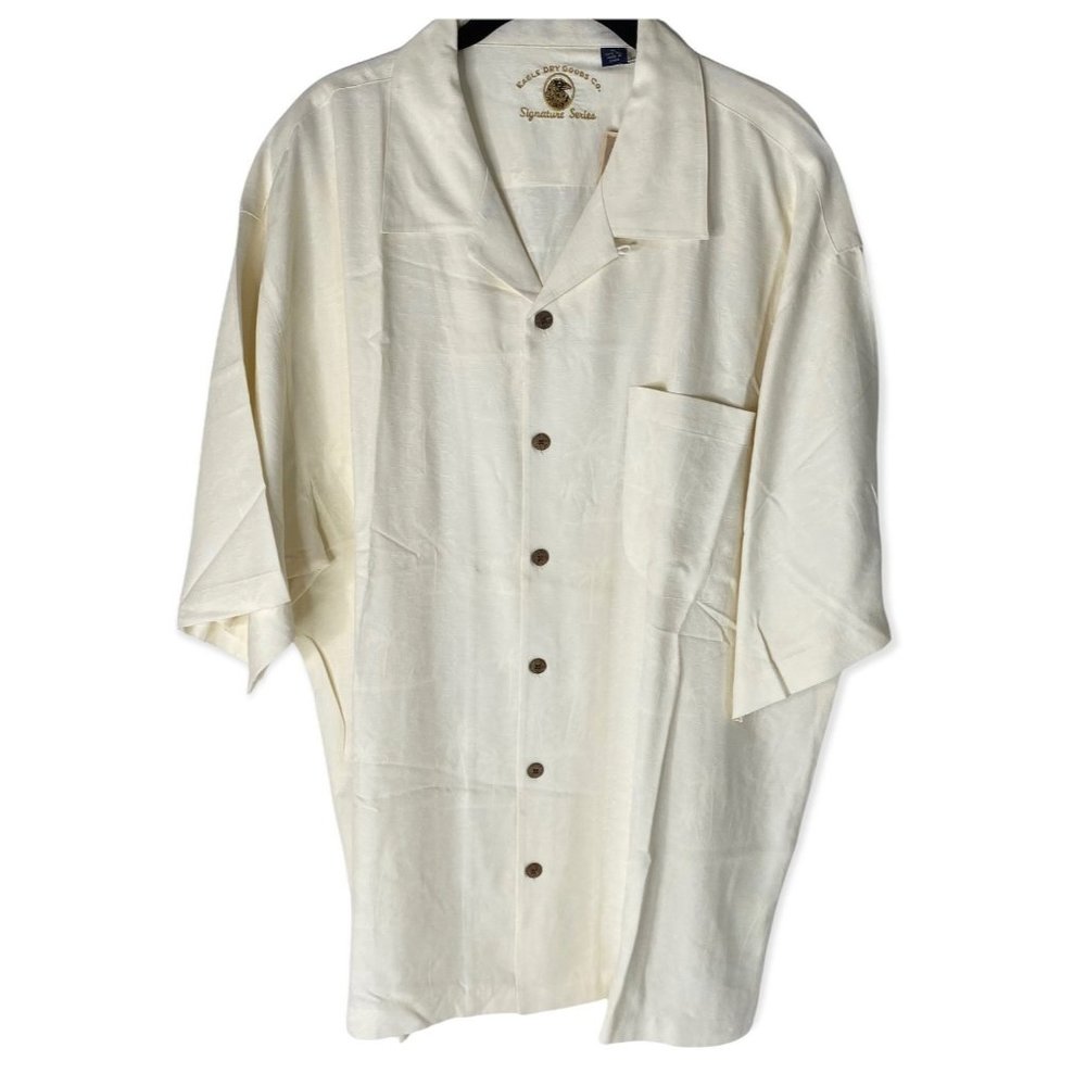 Eagle Dry Goods NWT Silk Signature Series Short Sleeve Button Up Jim McMahon